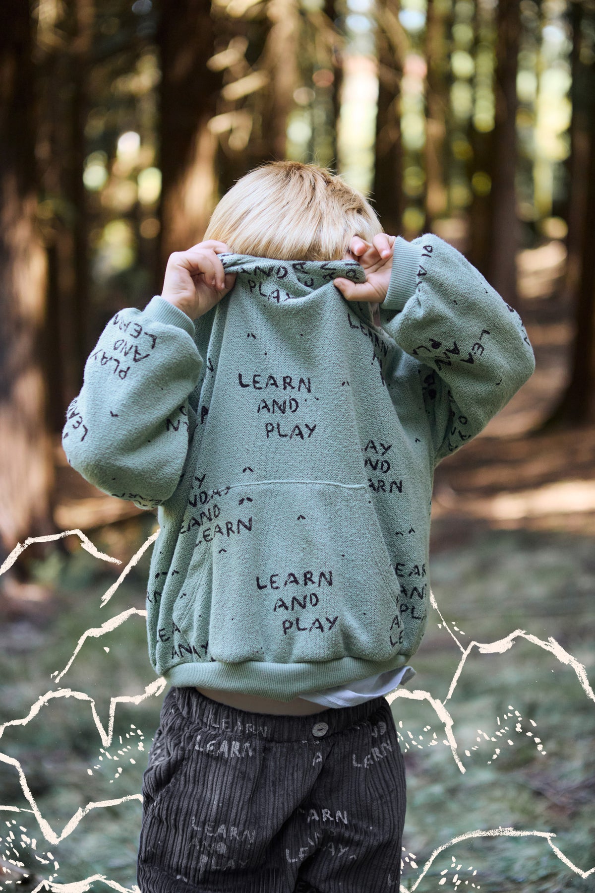 PLAY UP trui jongen Printed Jersey Arrabida (groen met print)
