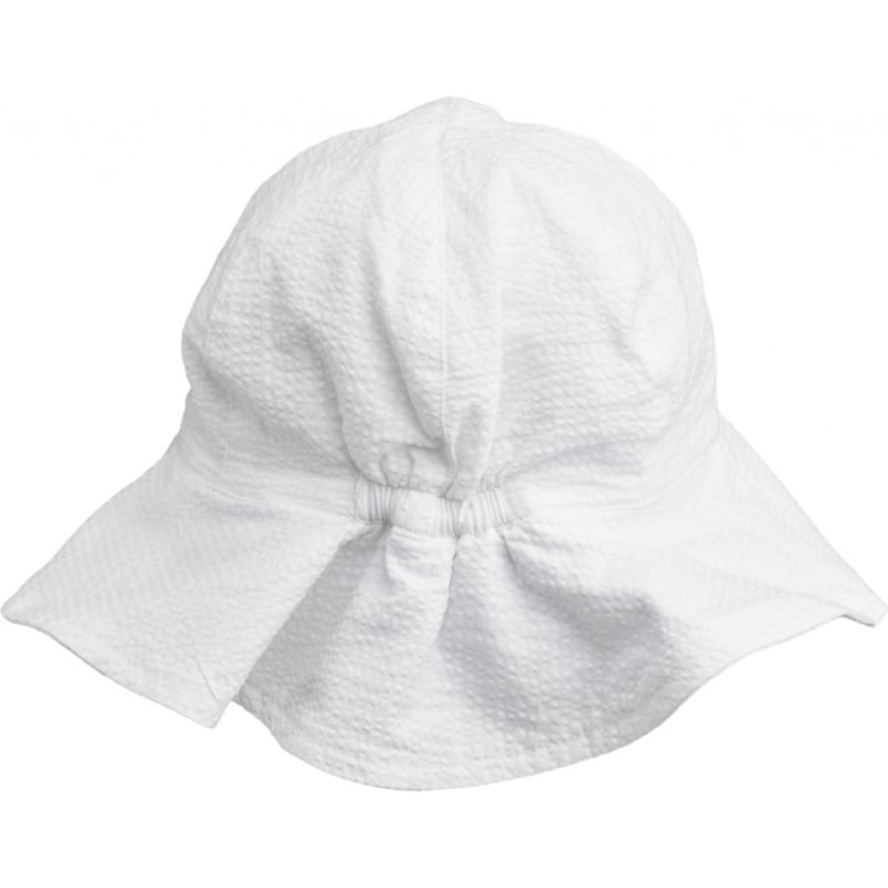 LIEWOOD zonnehoedje Amelia Seersucker Sun Hat White wit
