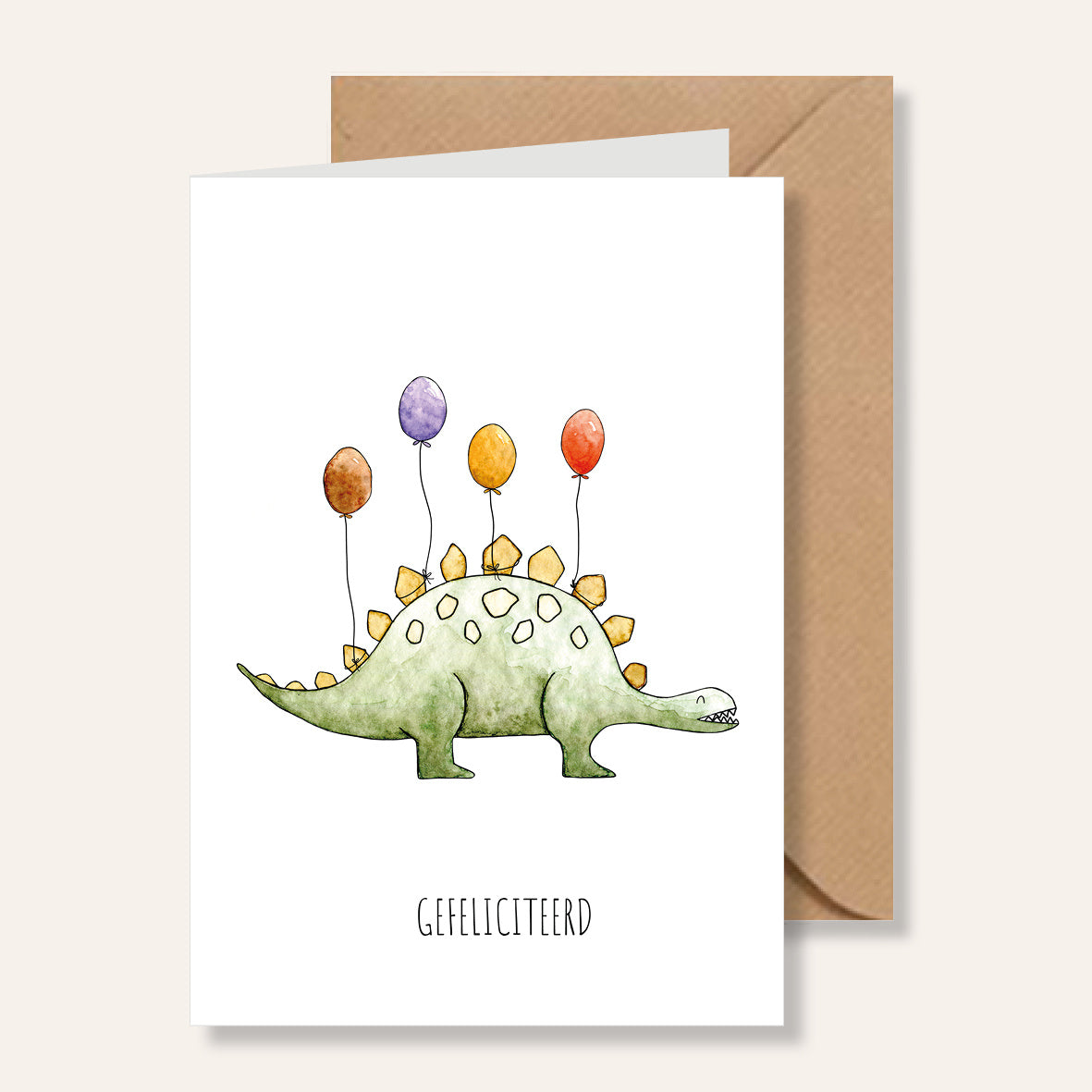 Juulz kaartje | Gefeliciteerd Stegosaurus