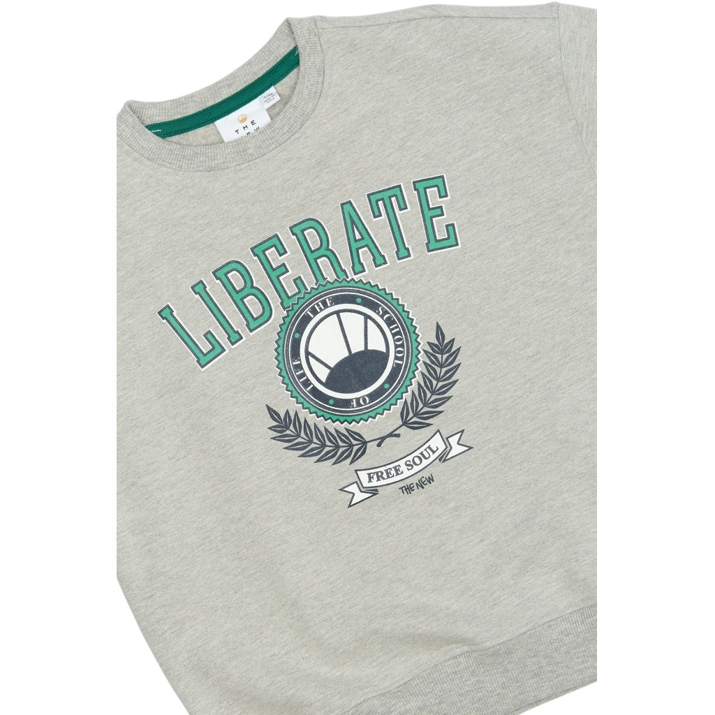The New sweatshirt kind Penno Sweatshirt Light Grey Melange (lichtgrijs gemêleerd)