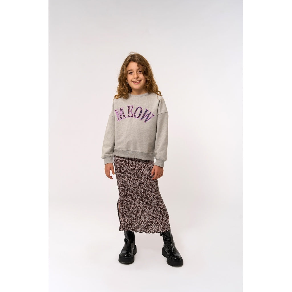 The New sweatshirt kind Polina Sweatshirt Light Grey Melange (lichtgrijs gemêleerd)