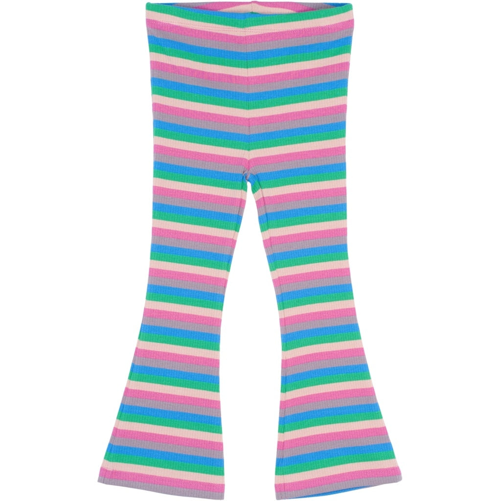 The New broek kind Polly Flared Rib Pants Multi Striped (meerkleurig gestreept)