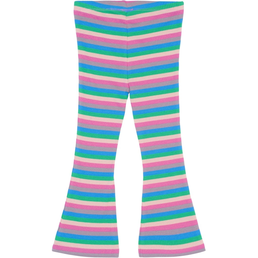 The New broek kind Polly Flared Rib Pants Multi Striped (meerkleurig gestreept)