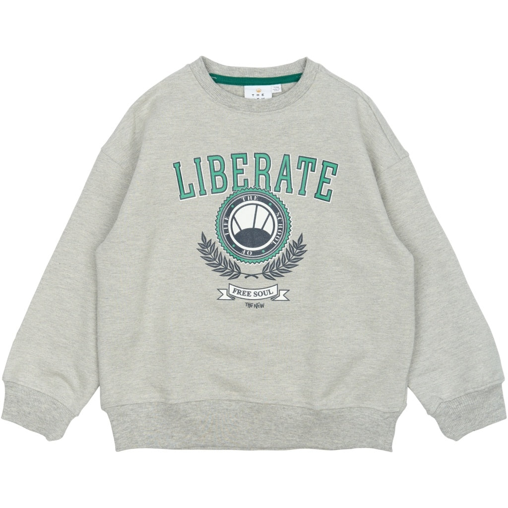 The New sweatshirt kind Penno Sweatshirt Light Grey Melange (lichtgrijs gemêleerd)