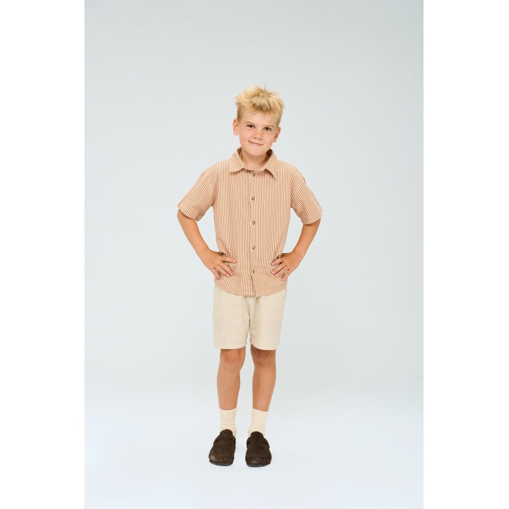 The New korte broek kind Omer Short (linnen)