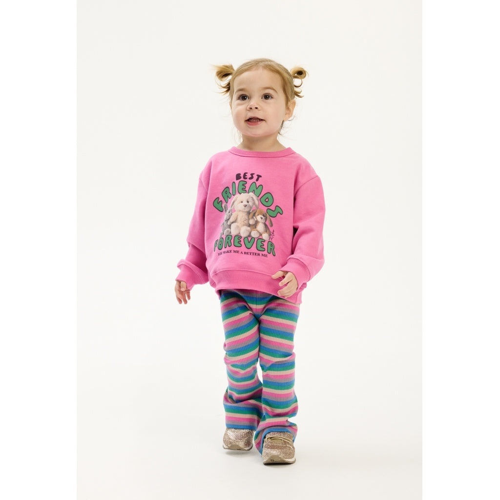 The New broek kind Polly Flared Rib Pants Multi Striped (meerkleurig gestreept)