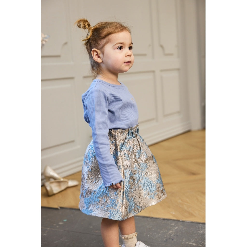 The New feest rok kind Reese Skirt (beige, goud en blauw)