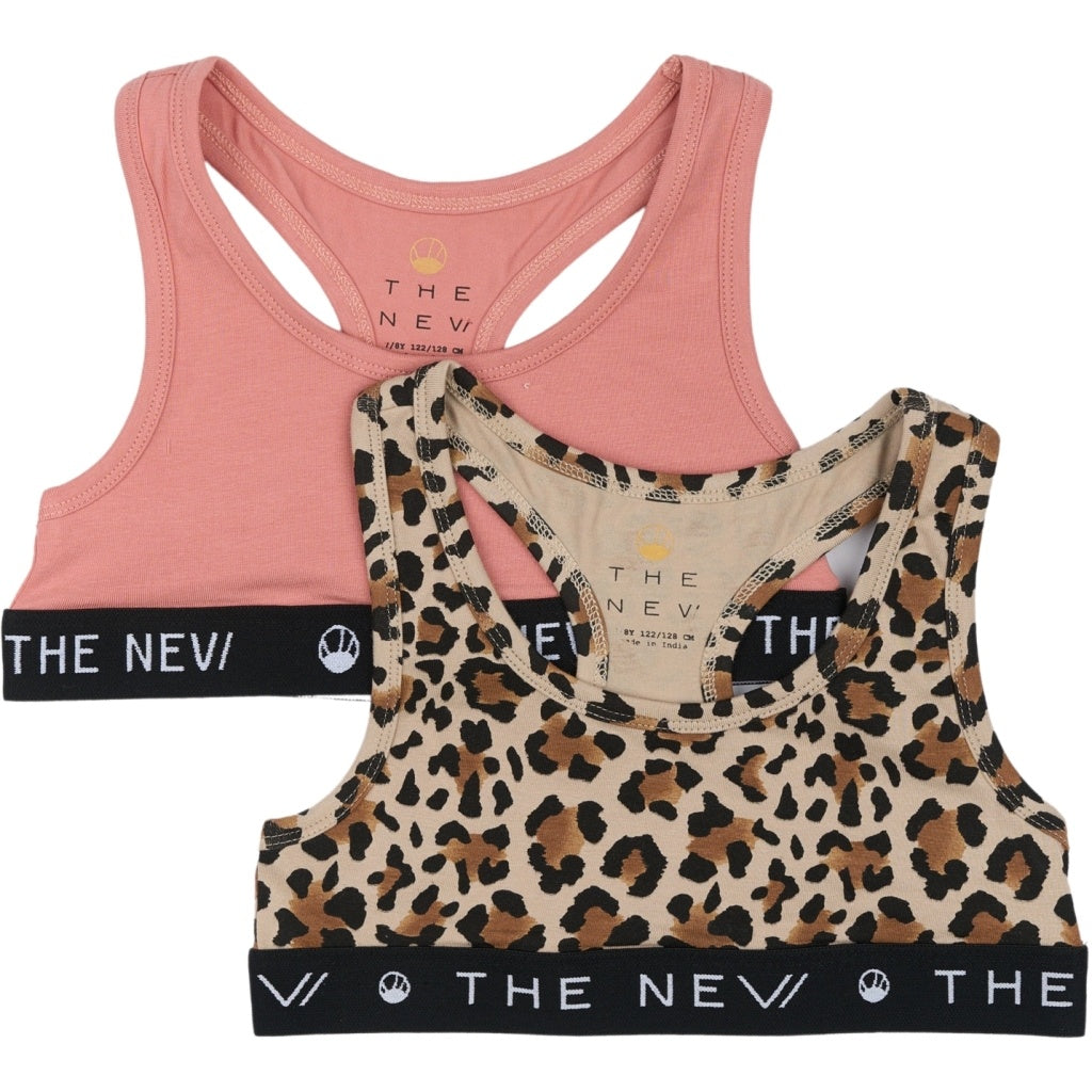 The New topje kind Top 2-pack (roze en bruin)