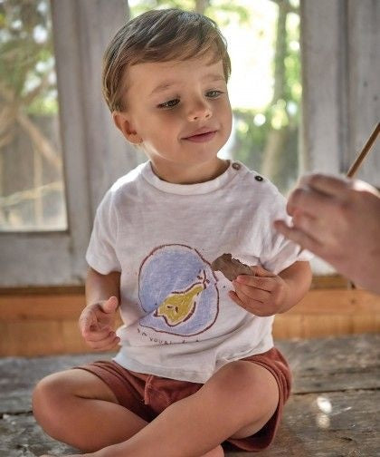 PLAY UP T-shirt jongen Shapes (beige met print)
