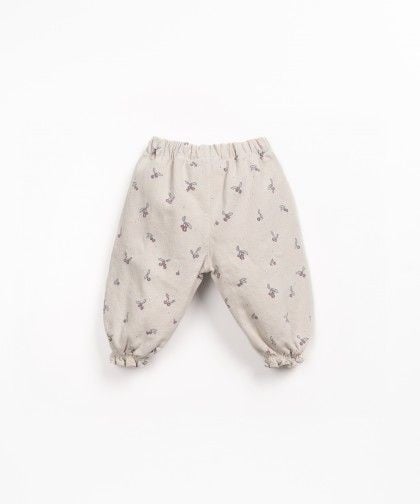 PLAY UP twill broek meisje (beige met print)