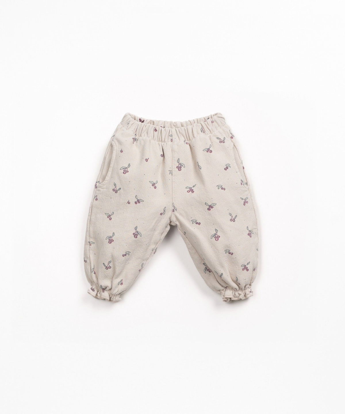 PLAY UP twill broek meisje (beige met print)