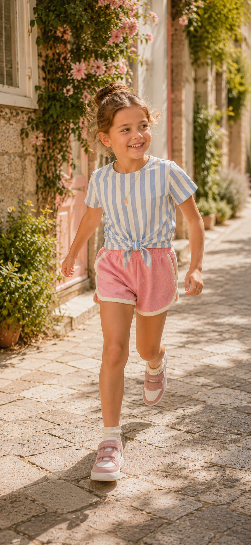 The New korte broek meisje Tamira Terry Shorts Cashmere Rose (donkerroze)