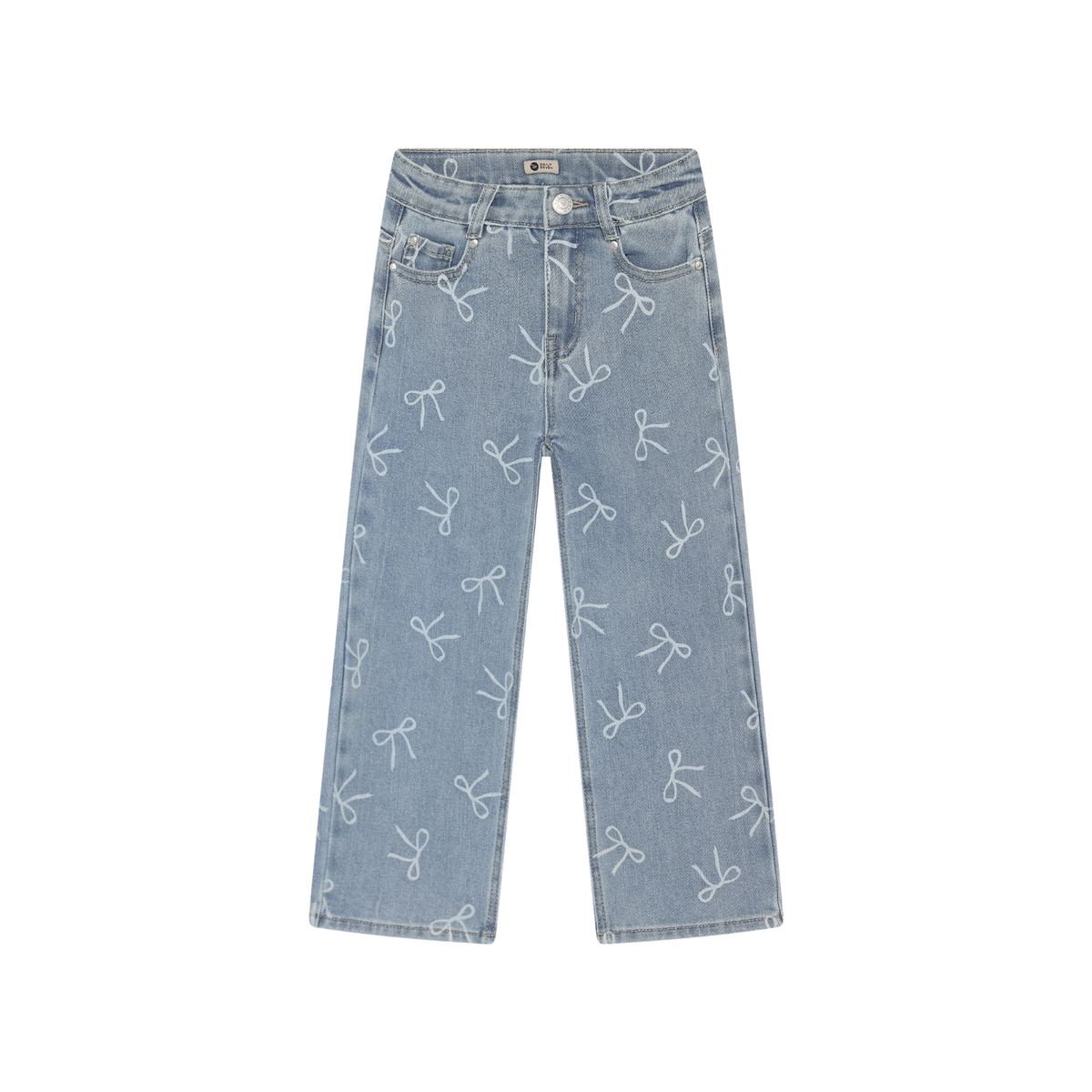 Daily7 jeans spijkerbroek meisje Denim Wide Fit Bow (wijde pasvorm)