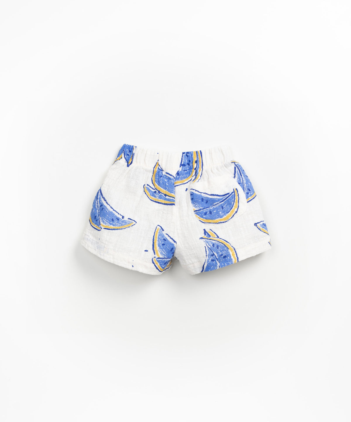 PLAY UP korte broek jongen Gres met print (beige met blauw)