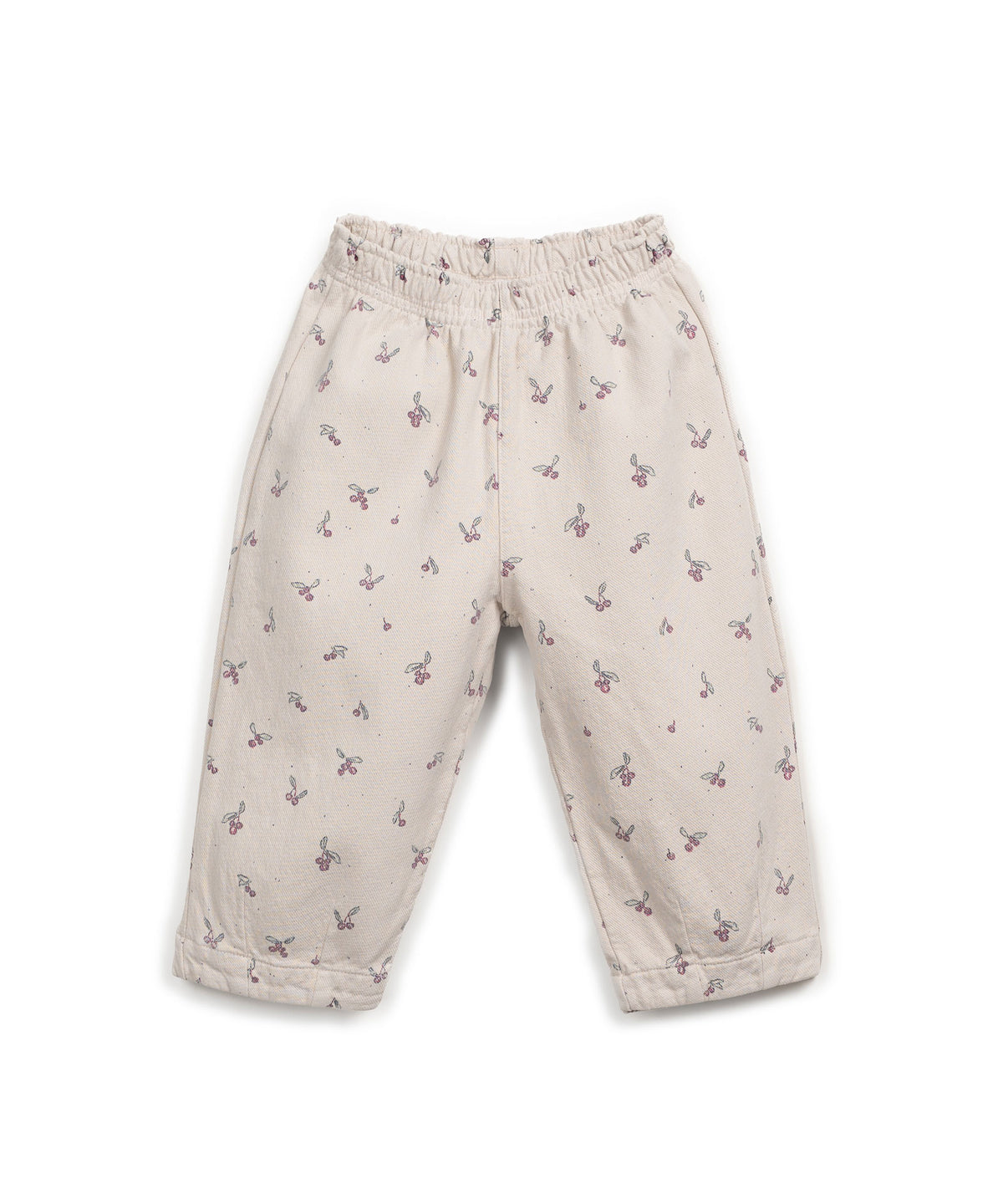 PLAY UP twill broek meisje Tones (beige met print)