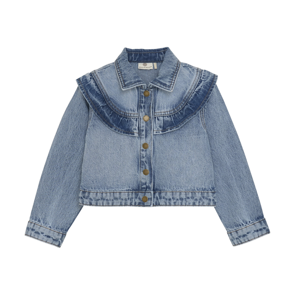 En Fant jas kind denim Light Denim Blue spijkerjas blauw