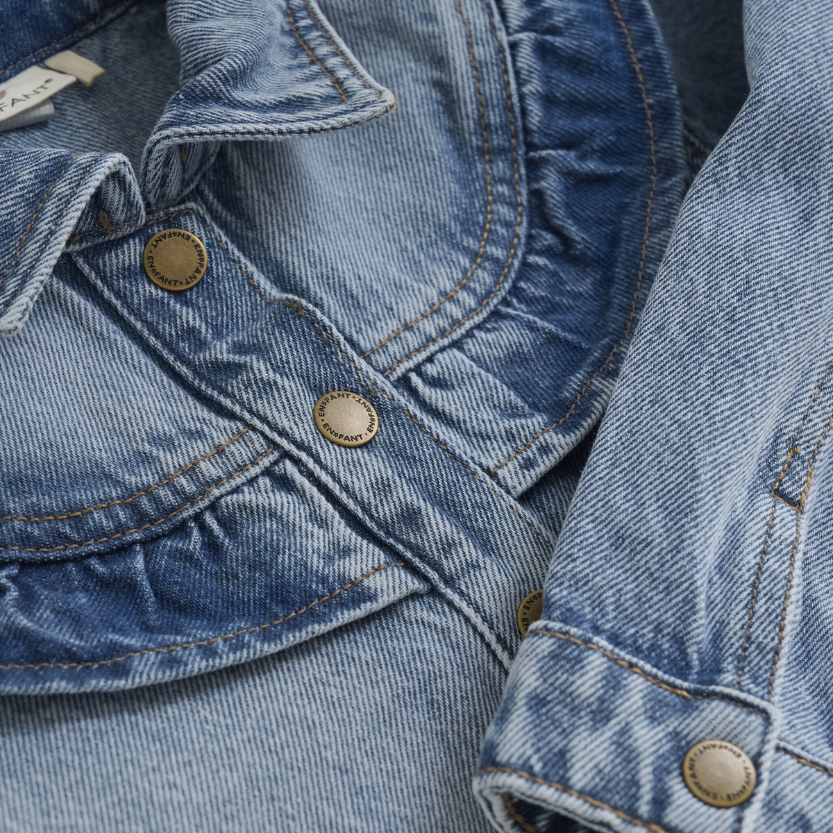 En Fant jas kind denim Light Denim Blue spijkerjas blauw