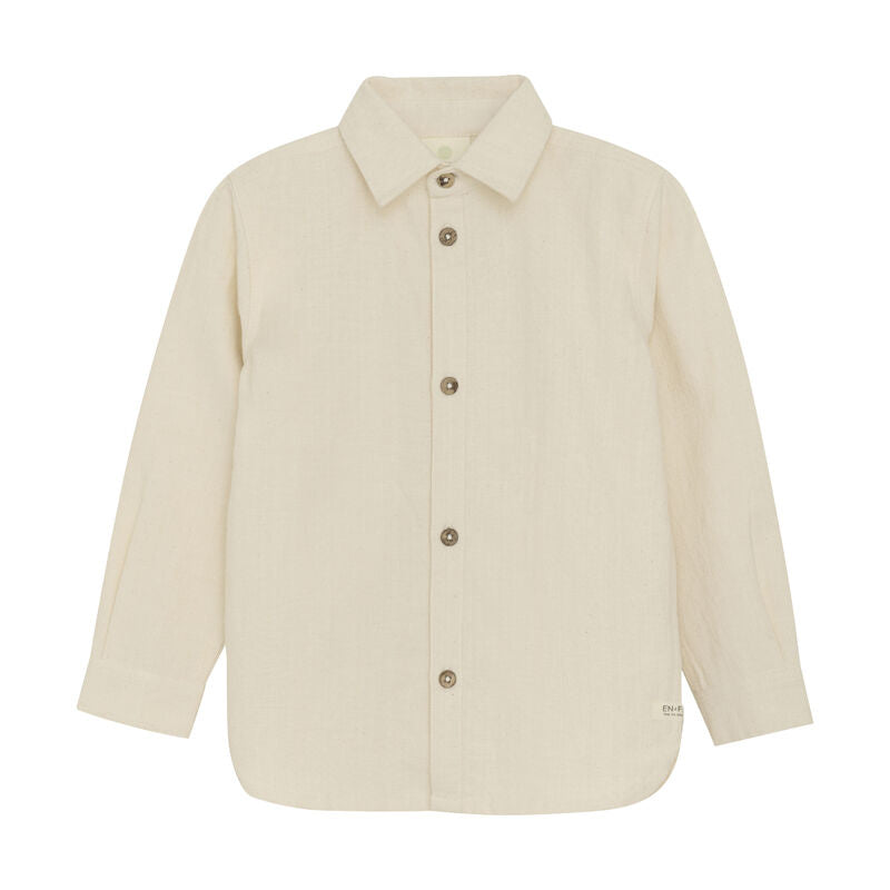 En Fant blouse jongen Solid Mother of Pearl (gebroken wit)