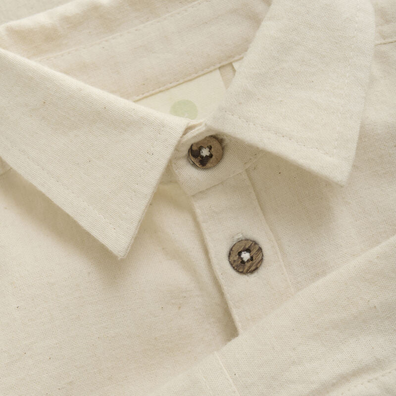 En Fant blouse jongen Solid Mother of Pearl (gebroken wit)