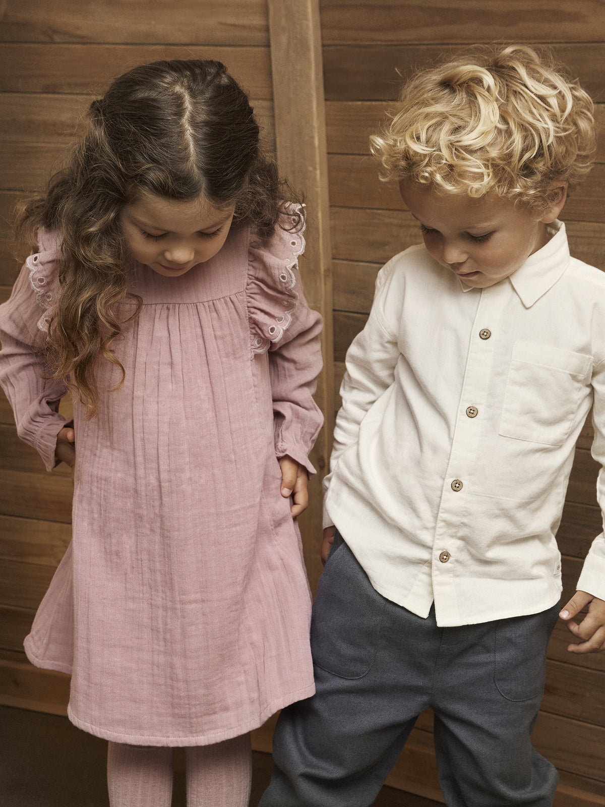 EN FANT blouse kind LS Egret Off White wit