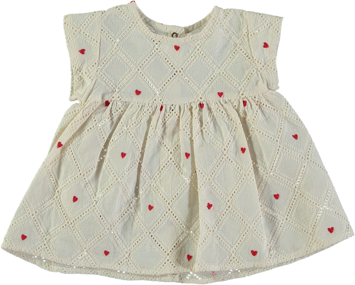 Pequeno tocon | Heart dress  | Ecru
