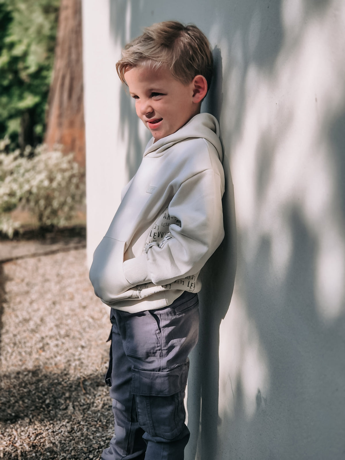 LEVV broek jongen Tyler pants Antracite antraciet