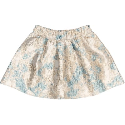 The New feest rok kind Reese Skirt (beige, goud en blauw)