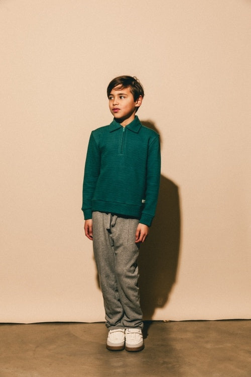 LABO DE COLORES lange broek jongen Misato Greyish Lilac grijs