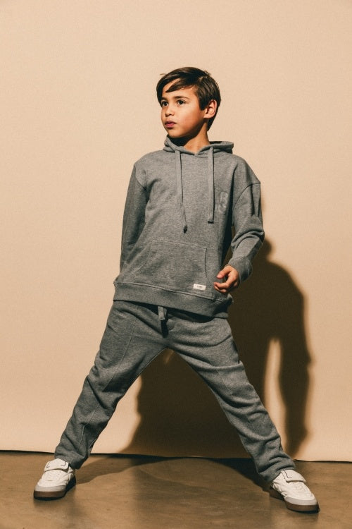 LABO DE COLORES lange broek jongen Misato Greyish Lilac grijs