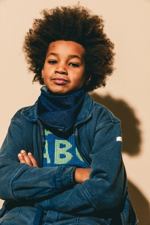 LABO DE COLORES jas/vest jongen Koto Blue Denim blauw