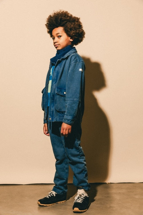 LABO DE COLORES lange broek jongen Seya Blue Denim blauw