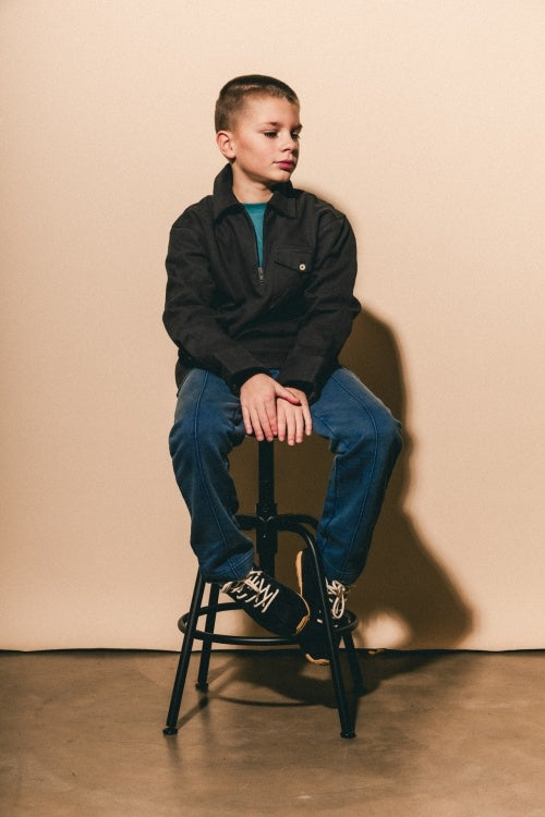 LABO DE COLORES longsleeve jongen Jeno Grey Steel Dark grijs