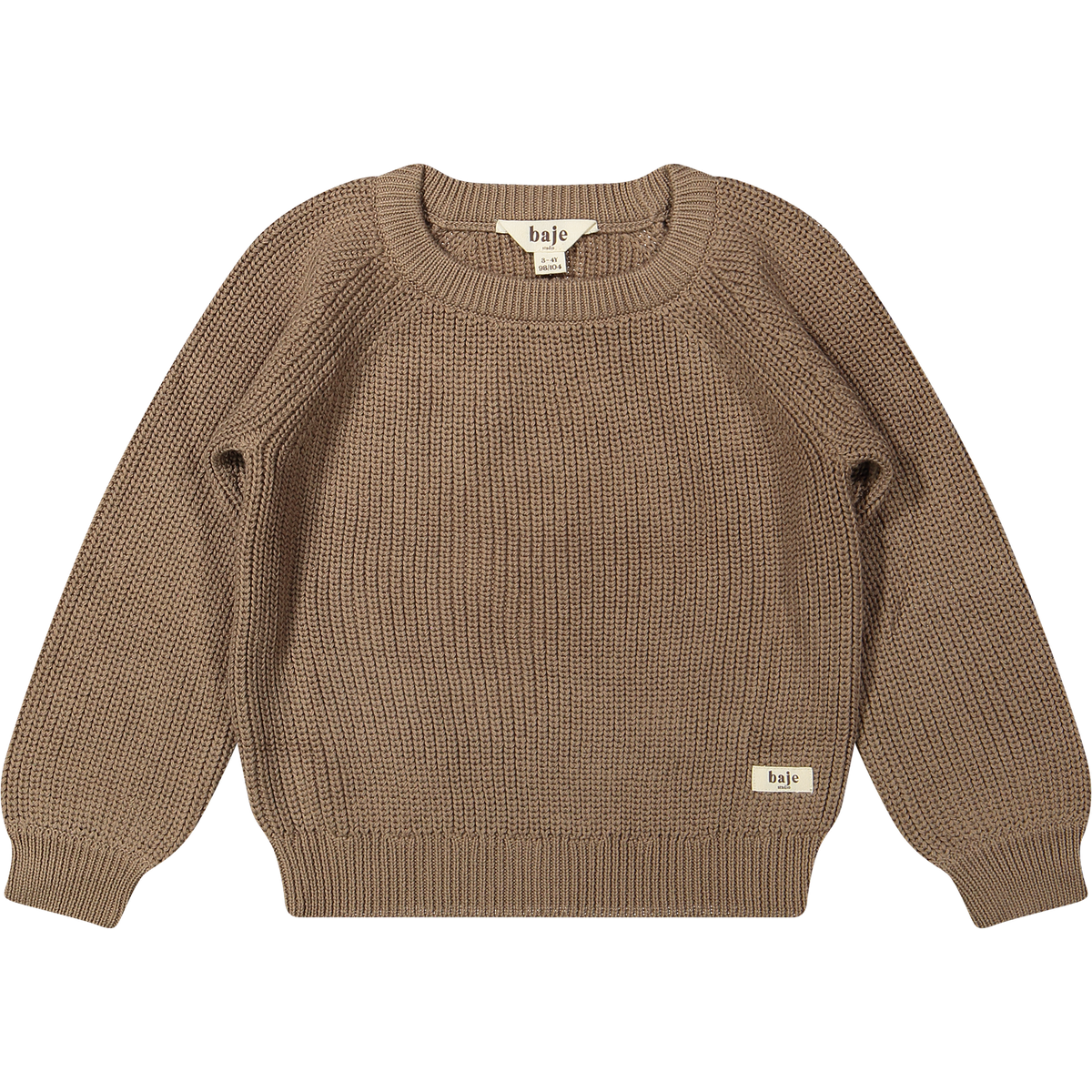 BAJE sweater jongen Thun Brown Cacao bruin (valt groot)
