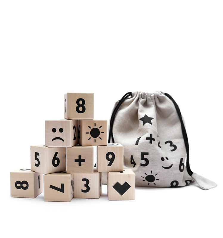 Wooden | Math Blocks | Black