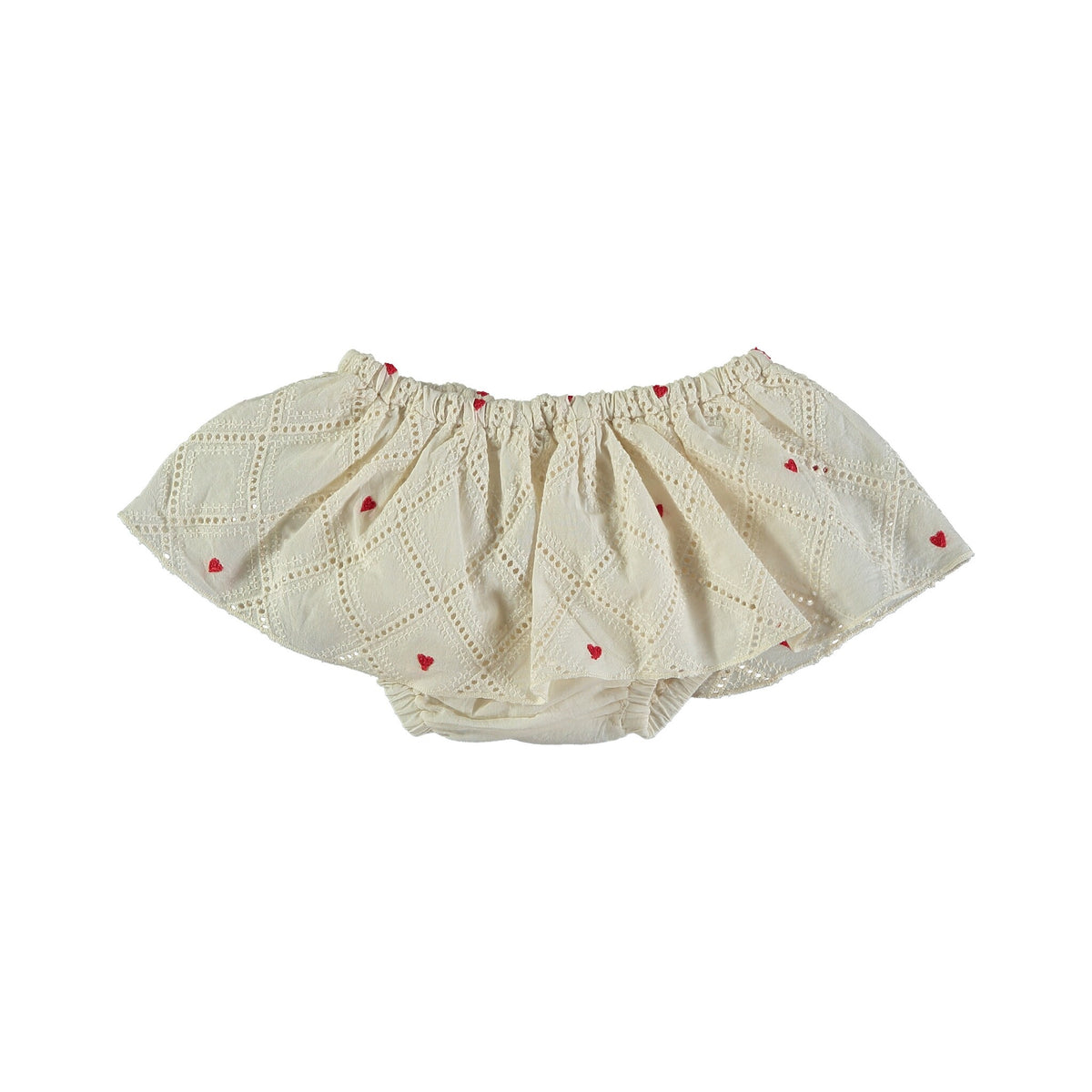 Pequeno tocon | Heart Bloomer/ Skirt | Ecru