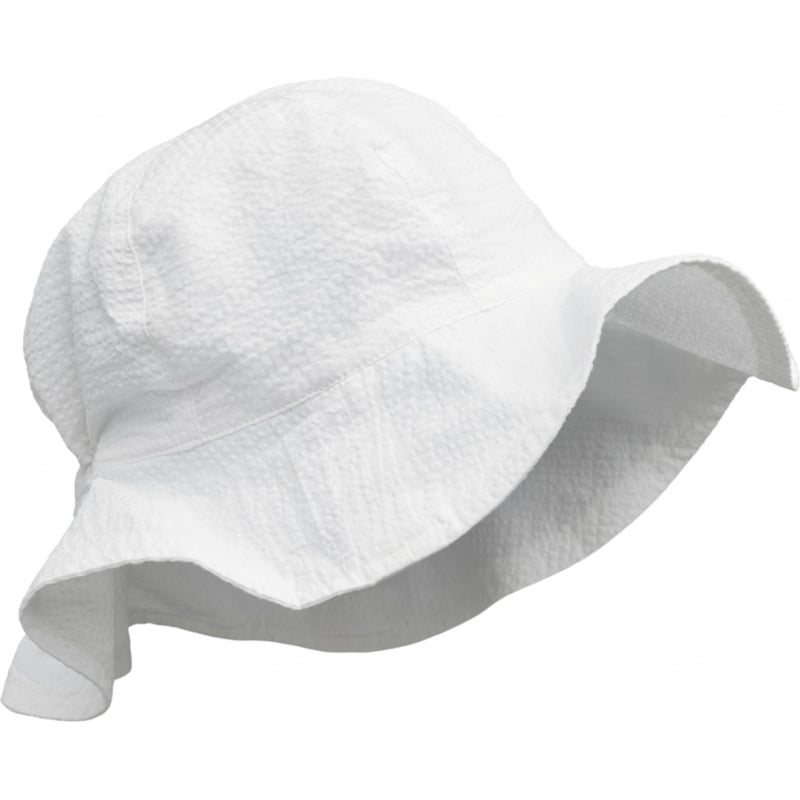LIEWOOD zonnehoedje Amelia Seersucker Sun Hat White wit