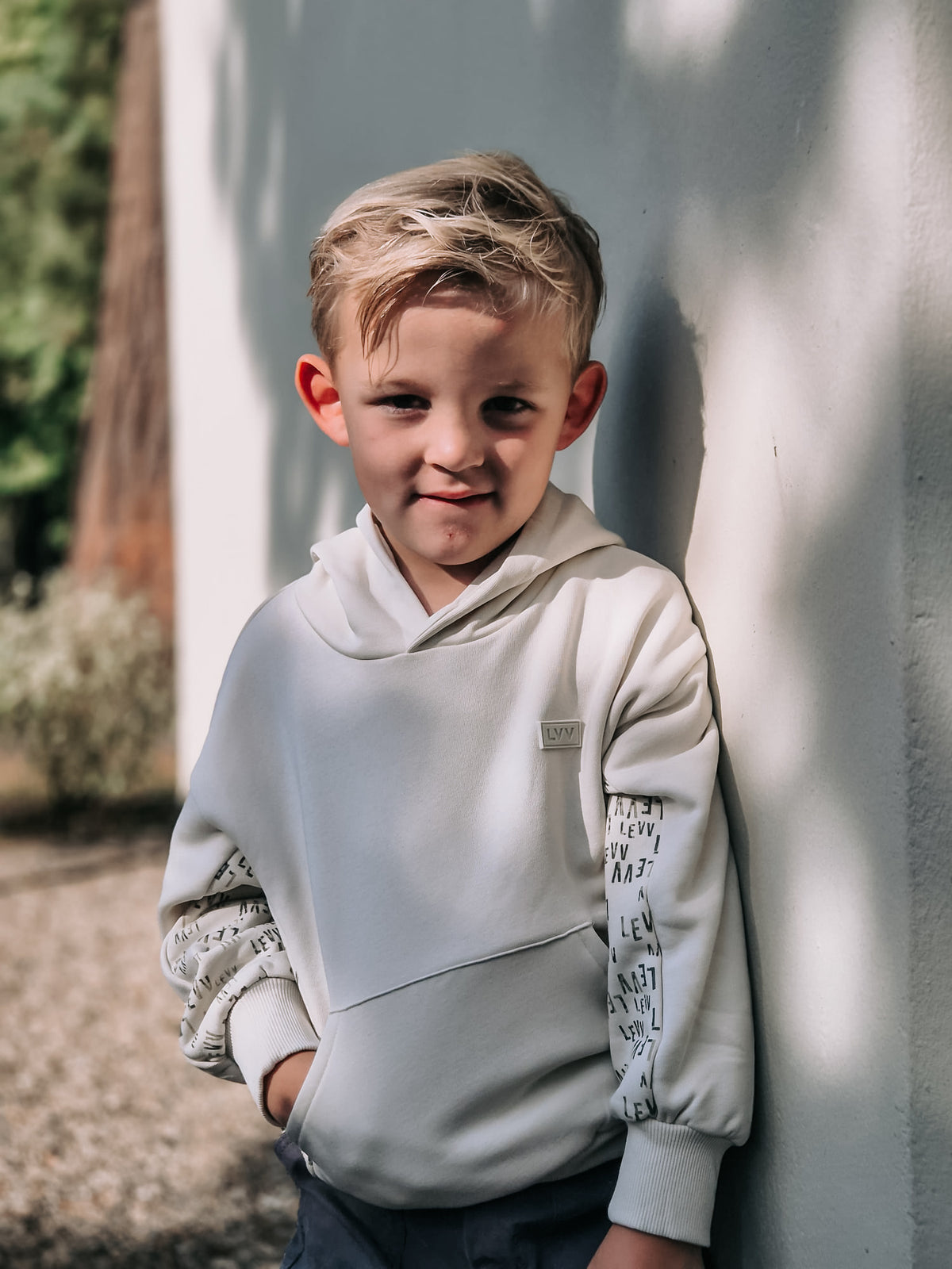 LEVV trui jongen Vinz sweater Kit crème