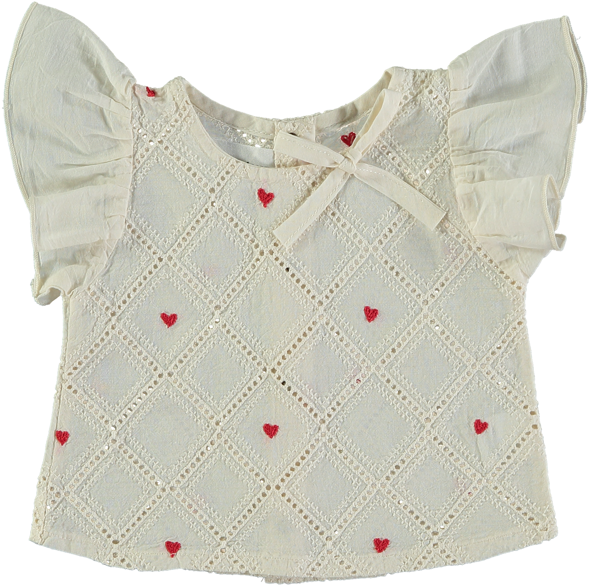 Pequeno tocon | Heart Blouse  | Ecru
