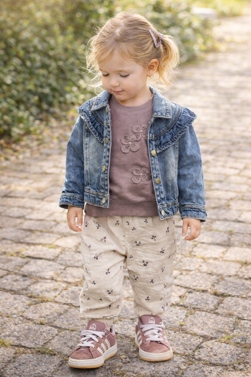 En Fant jas kind denim Light Denim Blue spijkerjas blauw