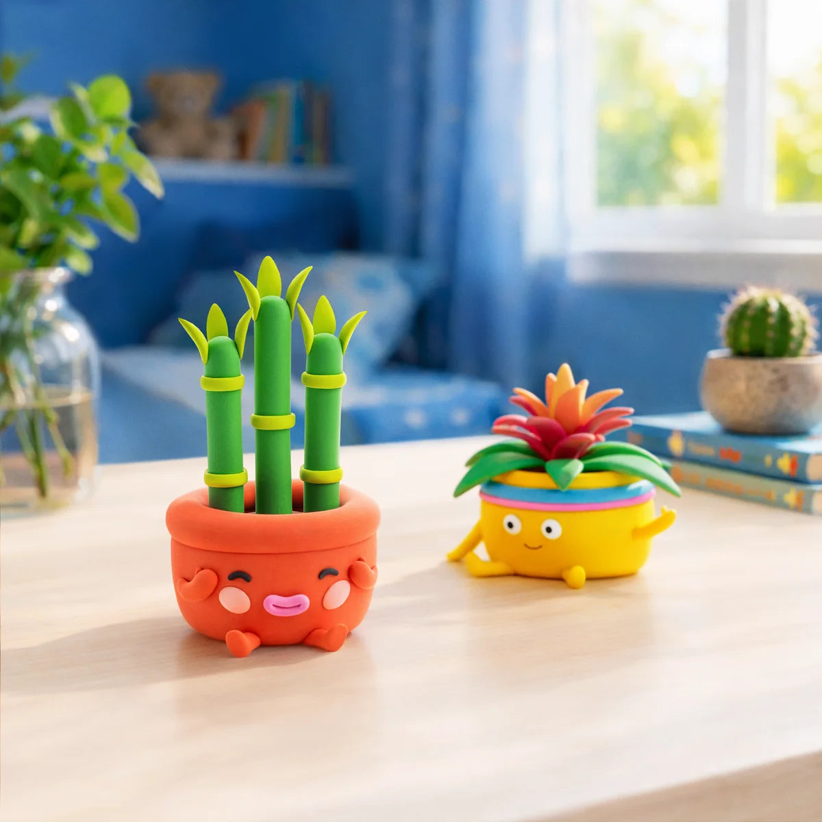 HeyClay Plant Friends – maak je eigen vrolijke plantenvriendjes met 15 potjes klei!