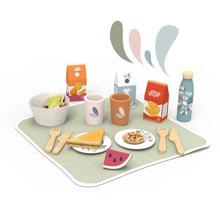 Speedy Monkey picknickmand – houten picknickset voor kleine fijnproevers