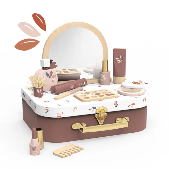 Speedy Monkey beautycase – houten make-up speelset voor kleine stylisten