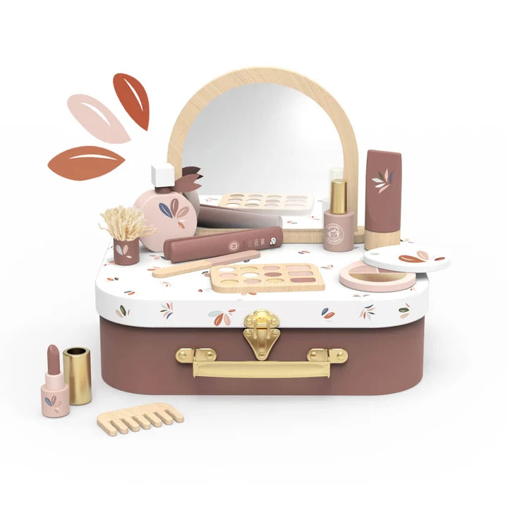 Speedy Monkey beautycase – houten make-up speelset voor kleine stylisten