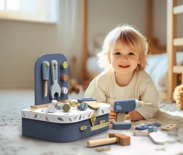 Speedy Monkey gereedschapskoffer – houten gereedschapsset voor kleine klussers