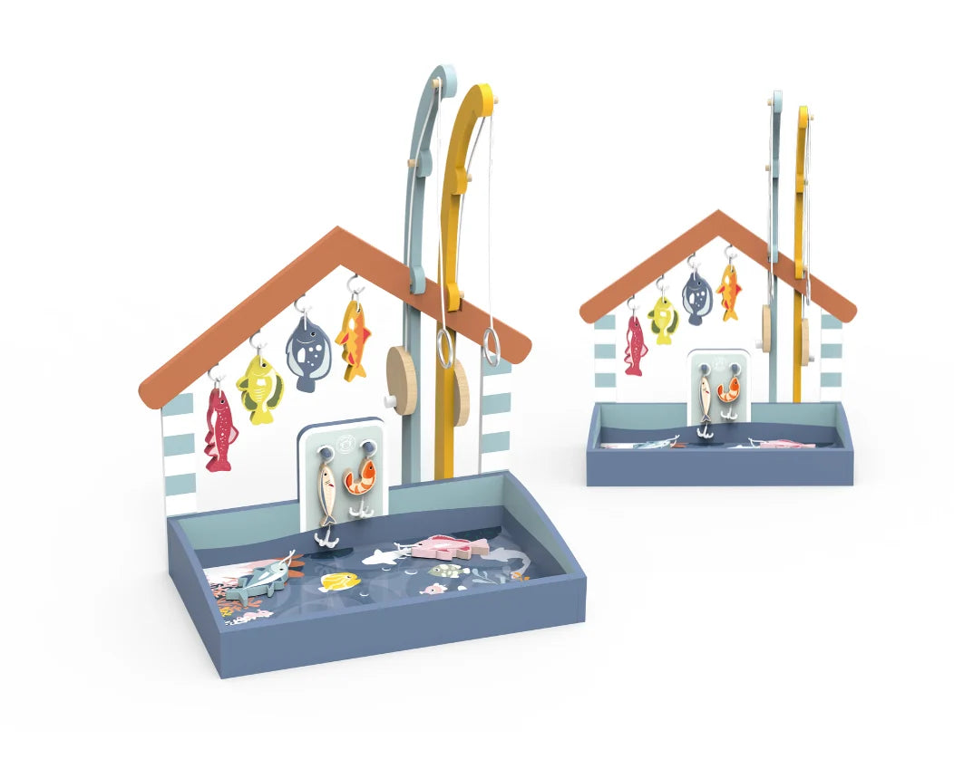 Speedy Monkey houten visspel – magnetisch vissen vangen