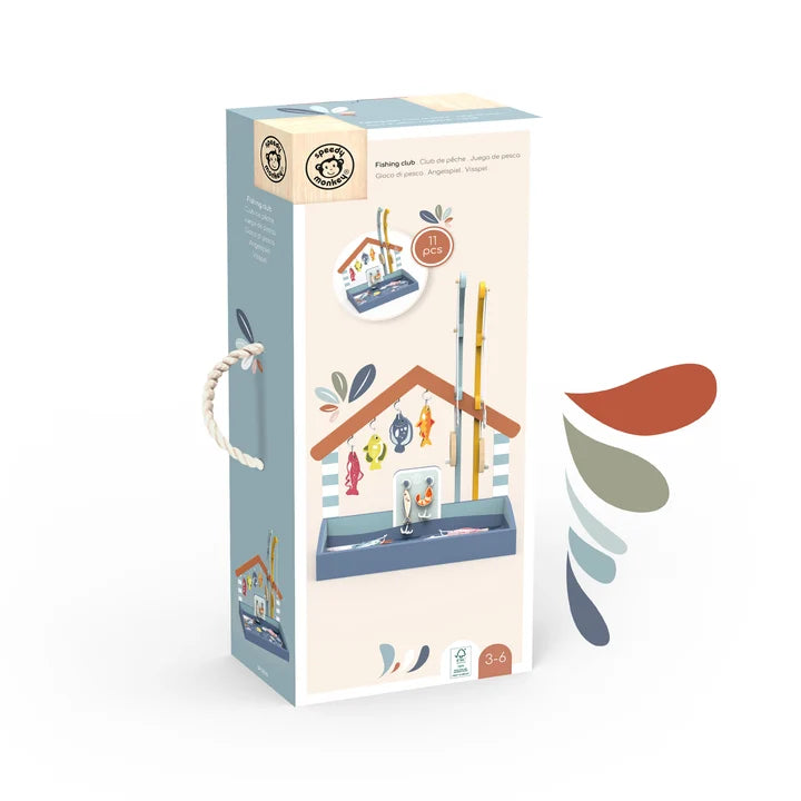 Speedy Monkey houten visspel – magnetisch vissen vangen