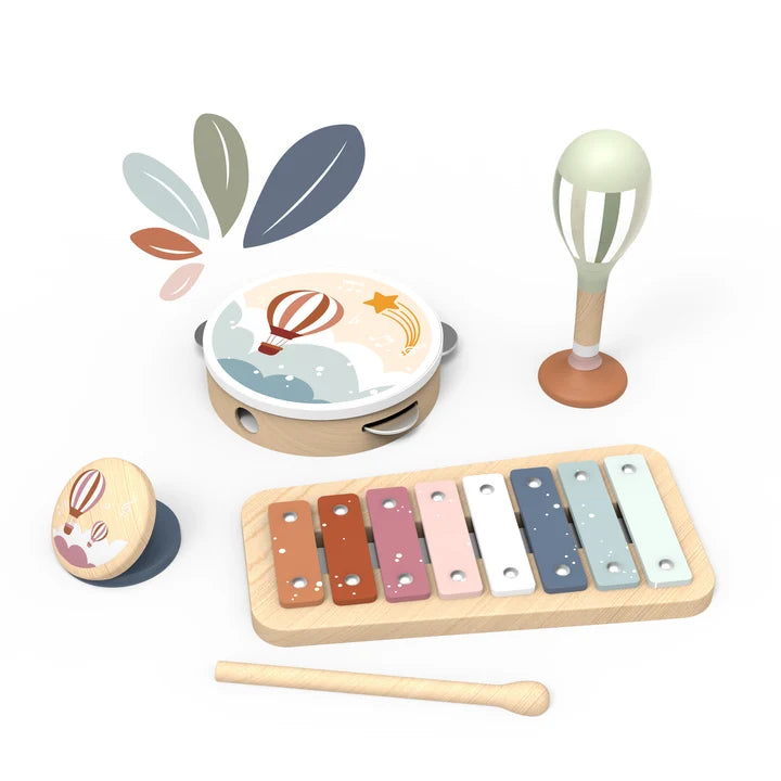 Speedy Monkey muziekset – houten muziekinstrumenten voor kleine muzikanten