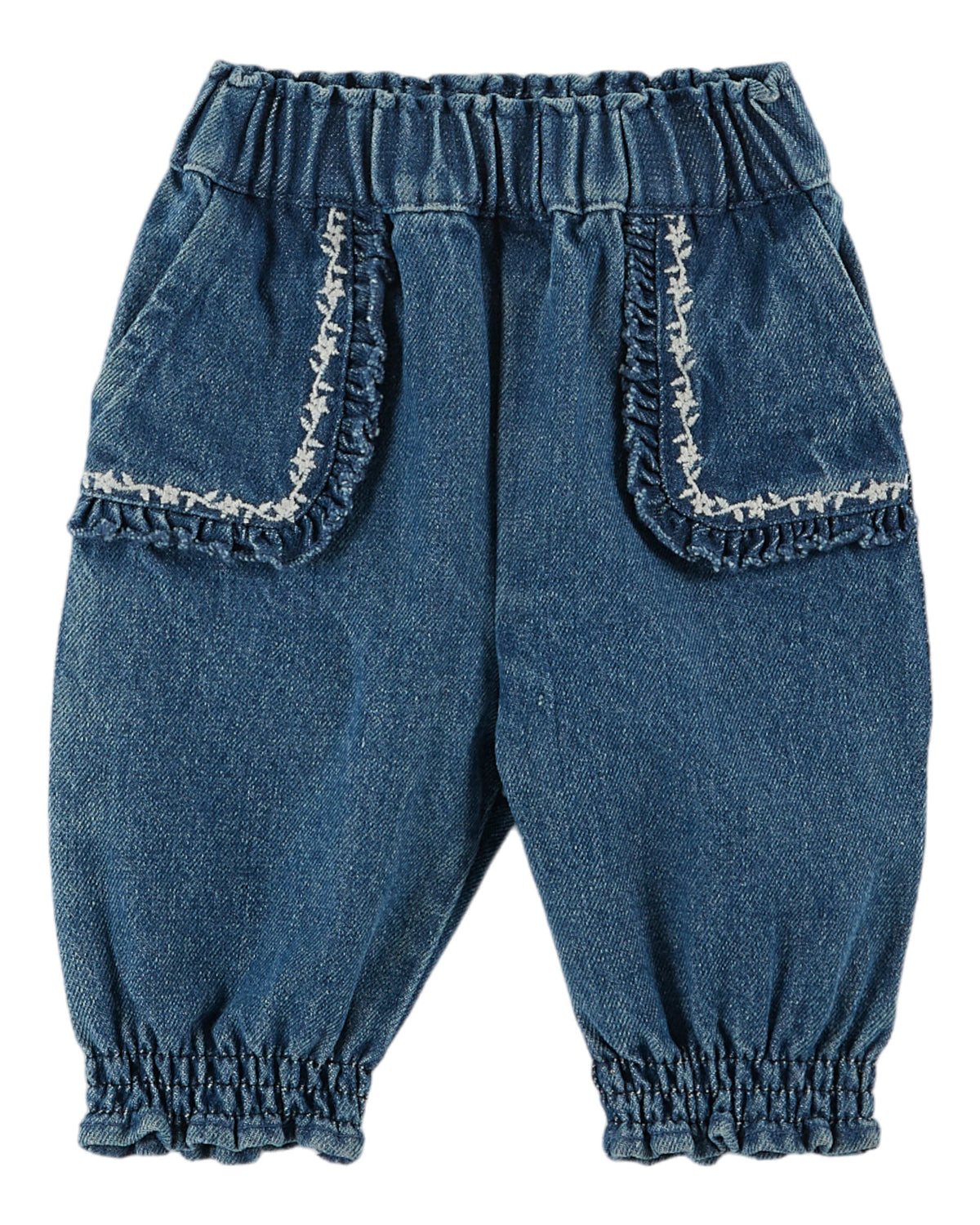 Denim Embroidered Sirwal Pants