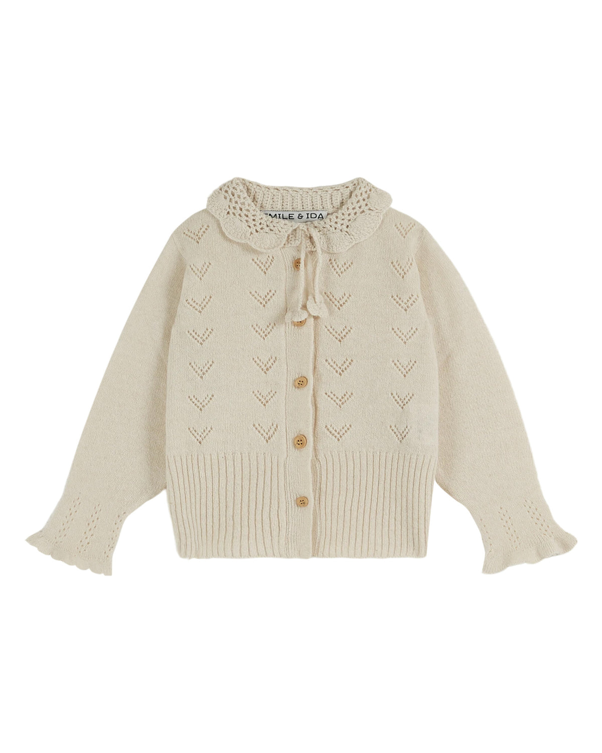Crochet Collar Cardigan | Ecru