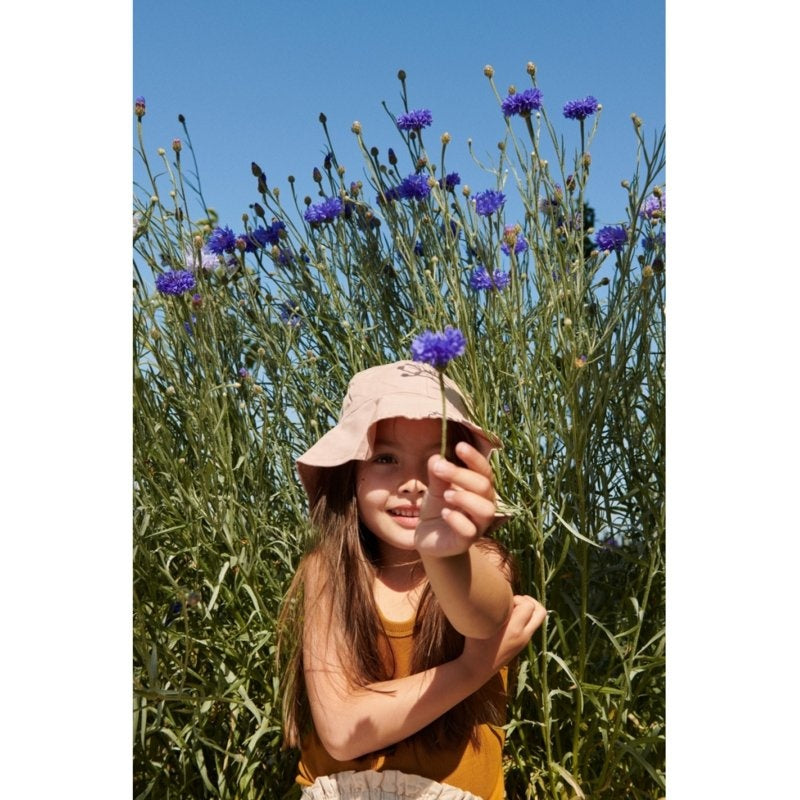 Amelia Linen Sun Hat | Rose - Zonnehoedje